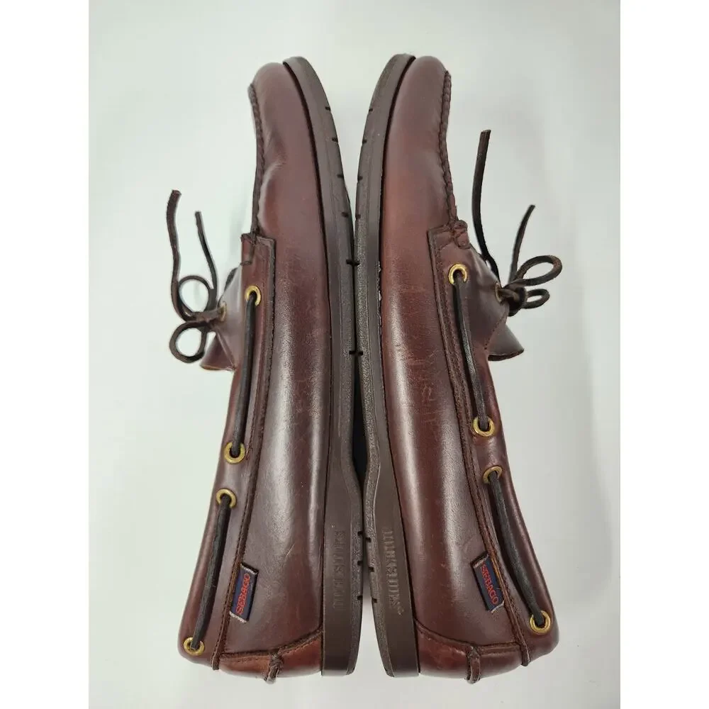 Sebago Docksides Endeavor Men's Moccasins Shoes, Sz 14W, Rich Brown Made In USA